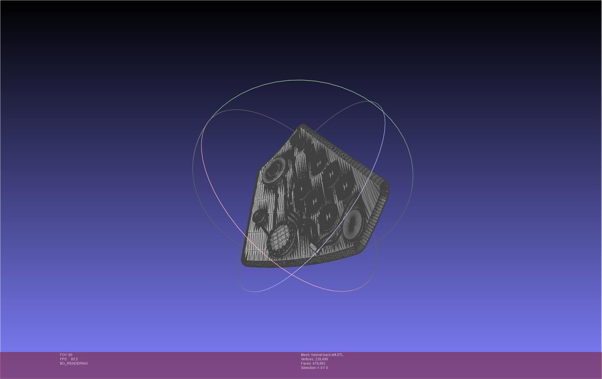 ALIEN Spacesuit Helmet Back Insert 3D print model_34