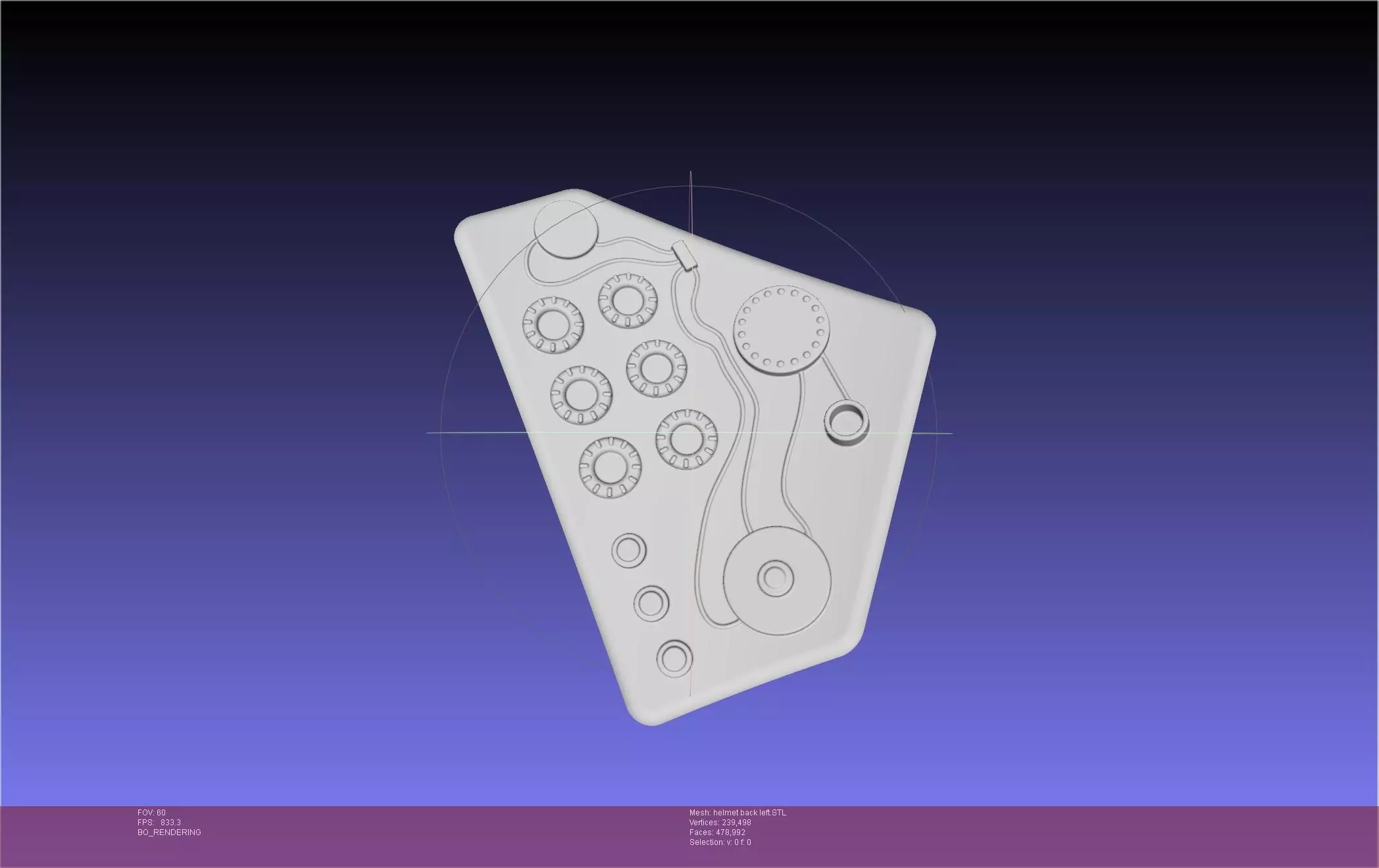 ALIEN Spacesuit Helmet Back Insert 3D print model_0