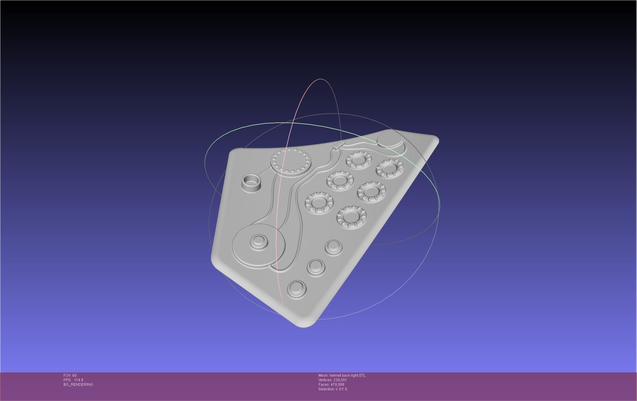 ALIEN Spacesuit Helmet Back Insert 3D print model_70