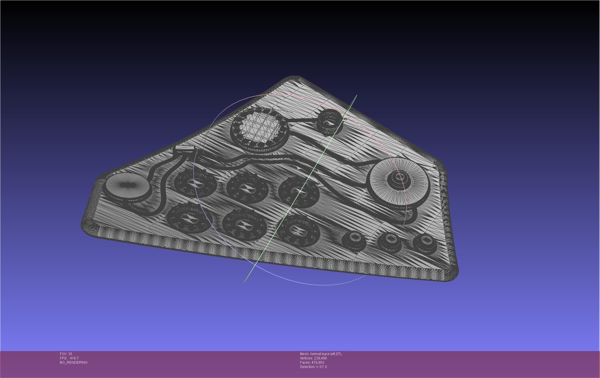 ALIEN Spacesuit Helmet Back Insert 3D print model_66