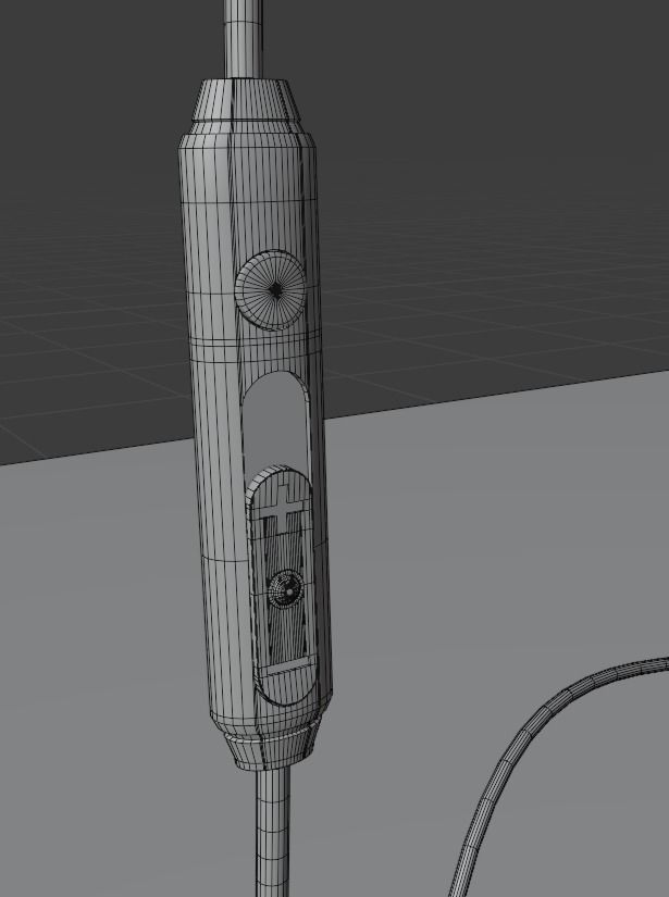 Earphone two earphones on table 3D model_10