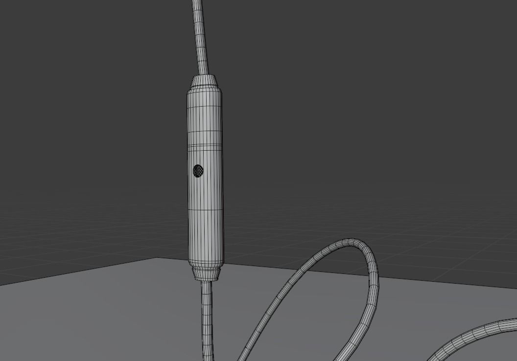 Earphone two earphones on table 3D model_11