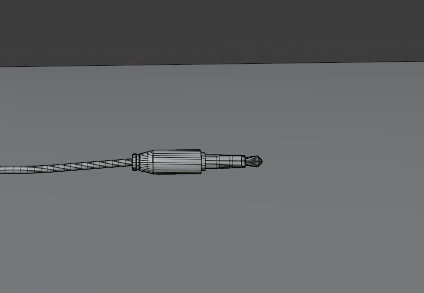 Earphone two earphones on table 3D model_12