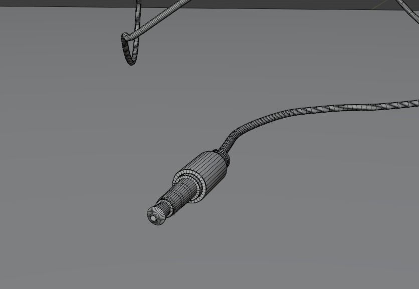 Earphone two earphones on table 3D model_13