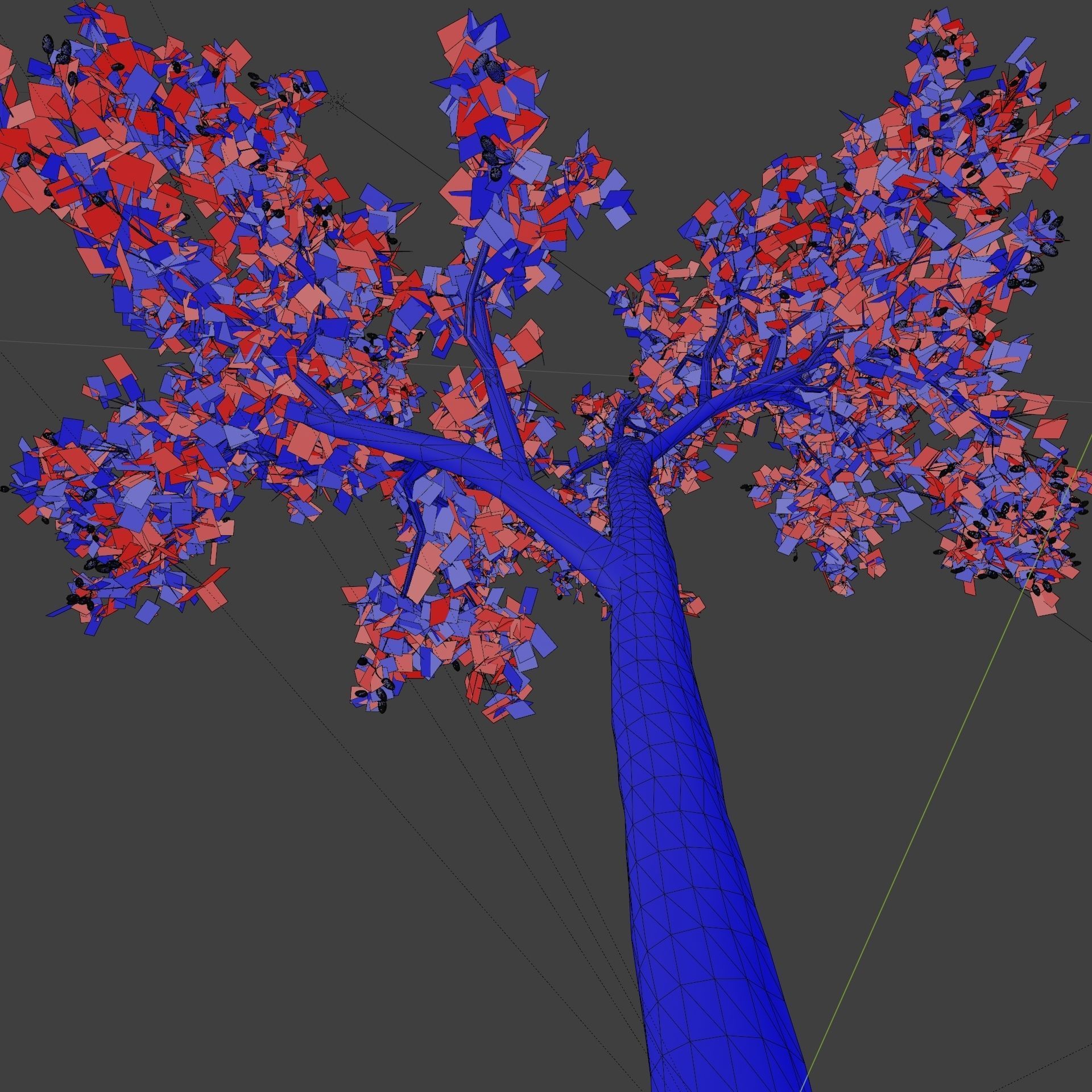  Oak tree change of seasons 3D model_7