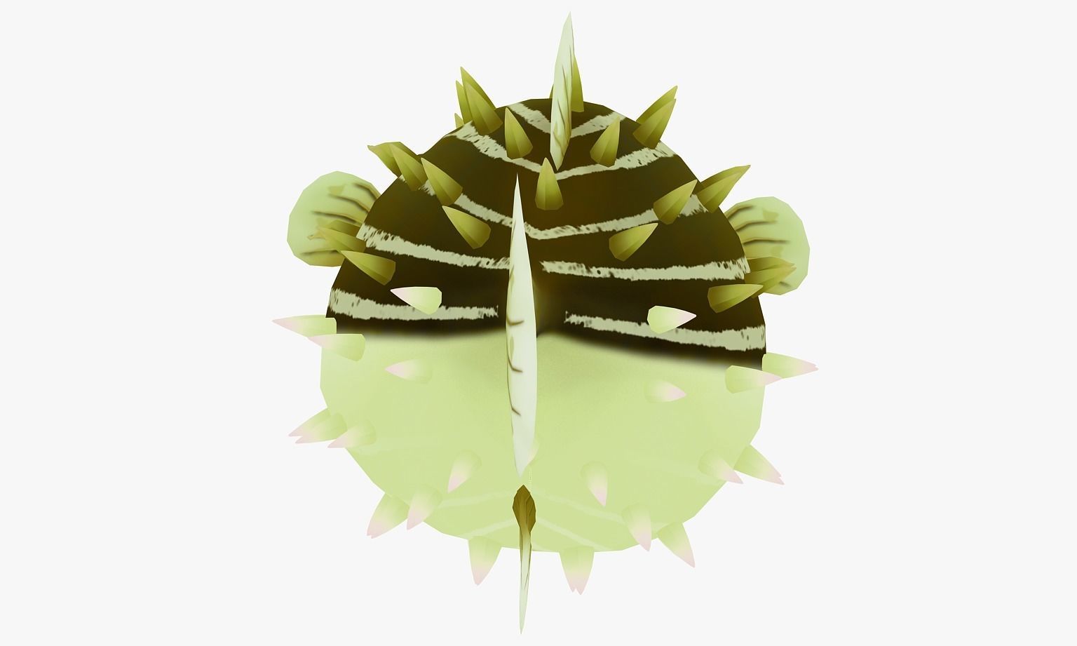animated pufferfish Low-poly 3D model_9