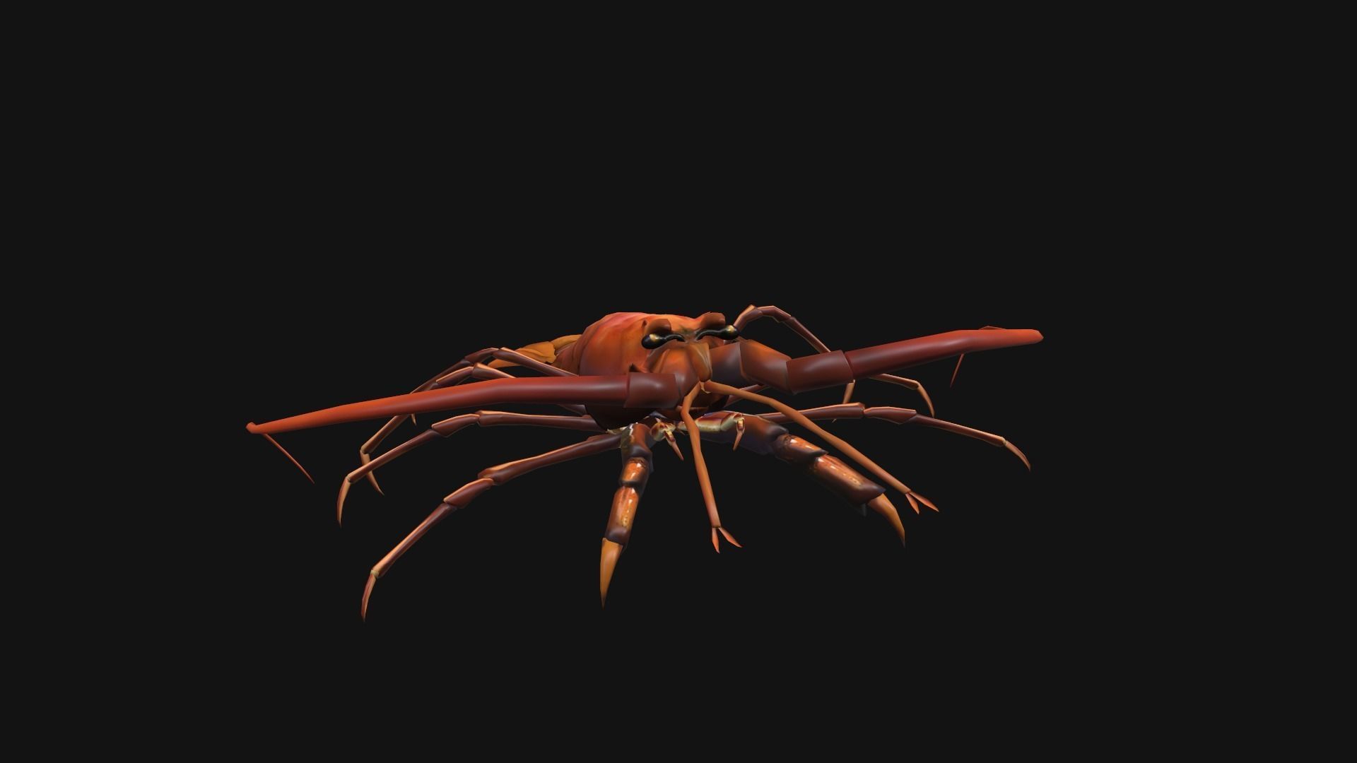 animated lobster Low-poly 3D model_5