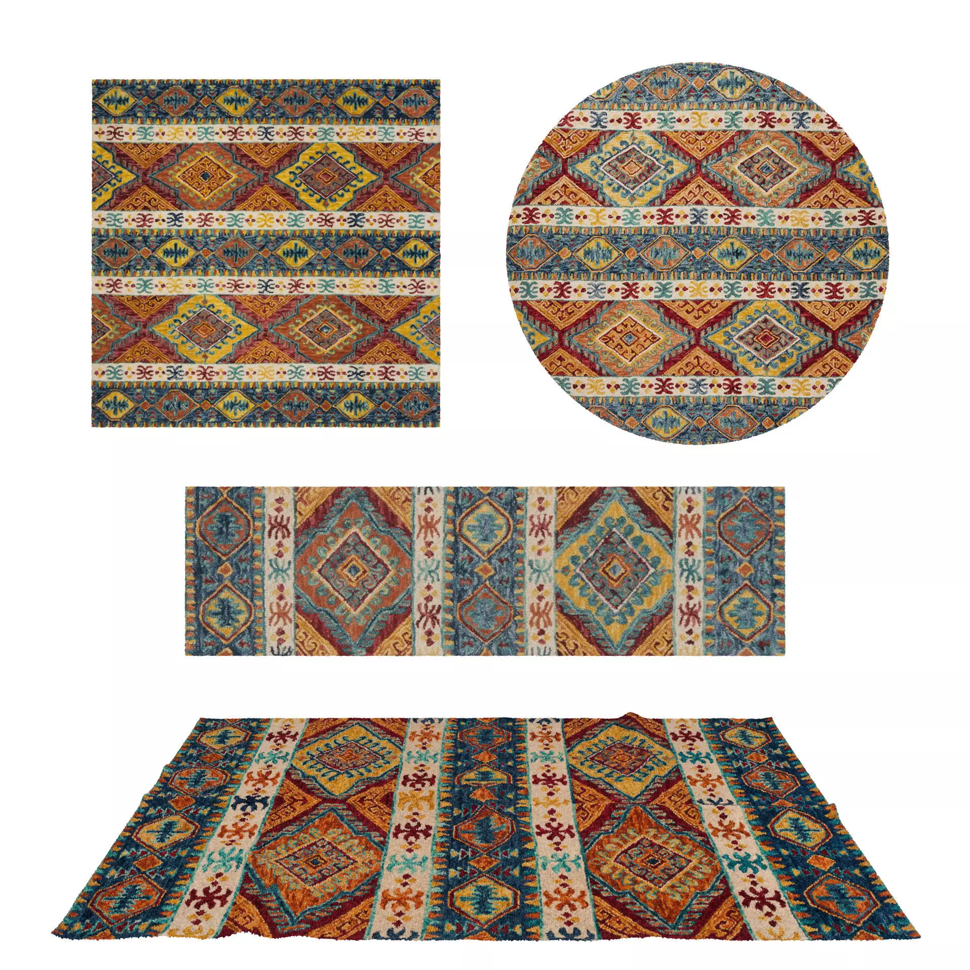 Rugs No 268 Low-poly 3D model_0