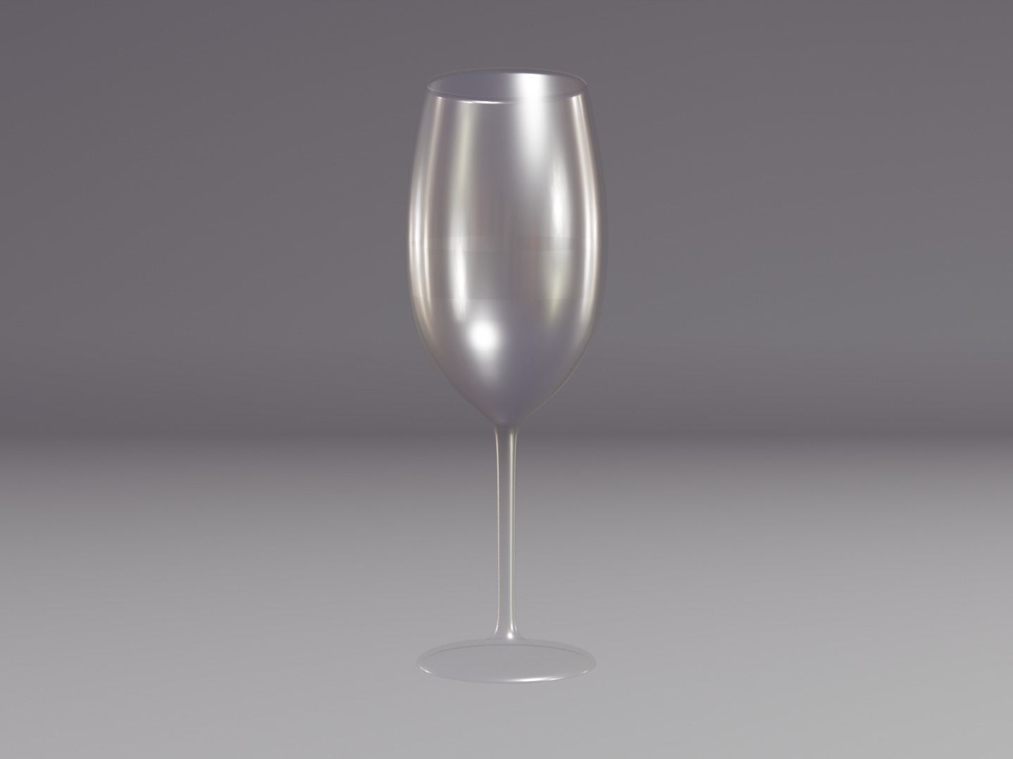 Wine glass set - Empty glass set Low-poly 3D model_8
