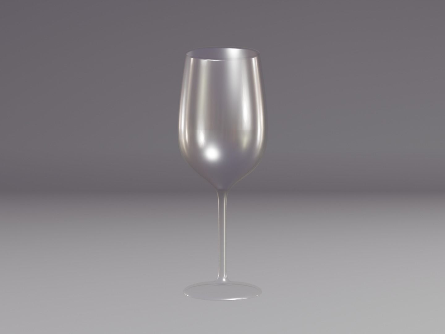 Wine glass set - Empty glass set Low-poly 3D model_6