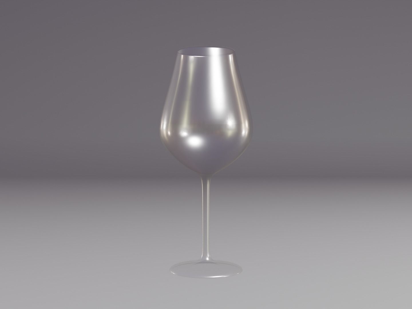 Wine glass set - Empty glass set Low-poly 3D model_10