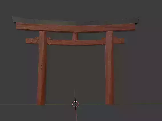 Japanese Portal  Low-poly 3D model