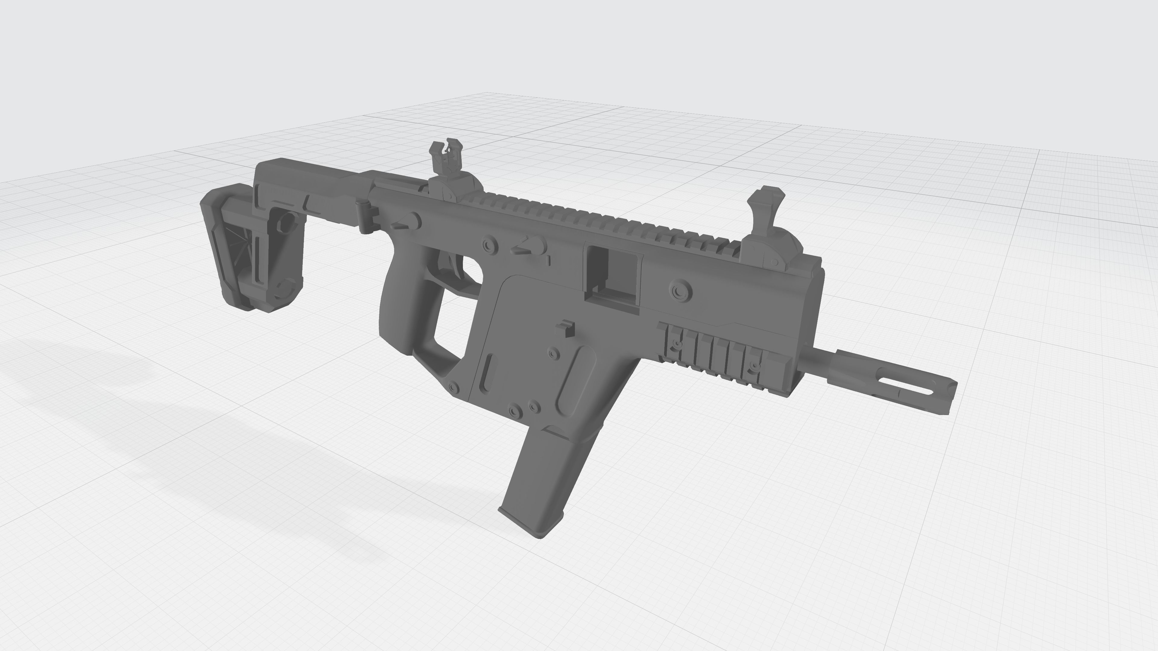 SMG 1 - Kriss Vector Sub-Machinegun - 4K Game Ready Low-poly 3D model_6