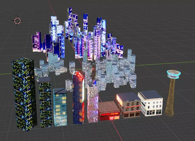 City at night - Tokyo inspired 3D model