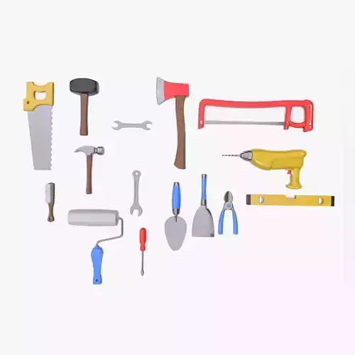 Cartoon Hand Tool Collection