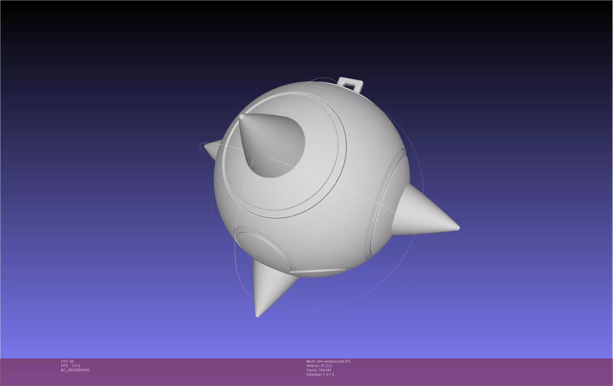 Re Zero Rem Weapon Ball And Handle 3D print model