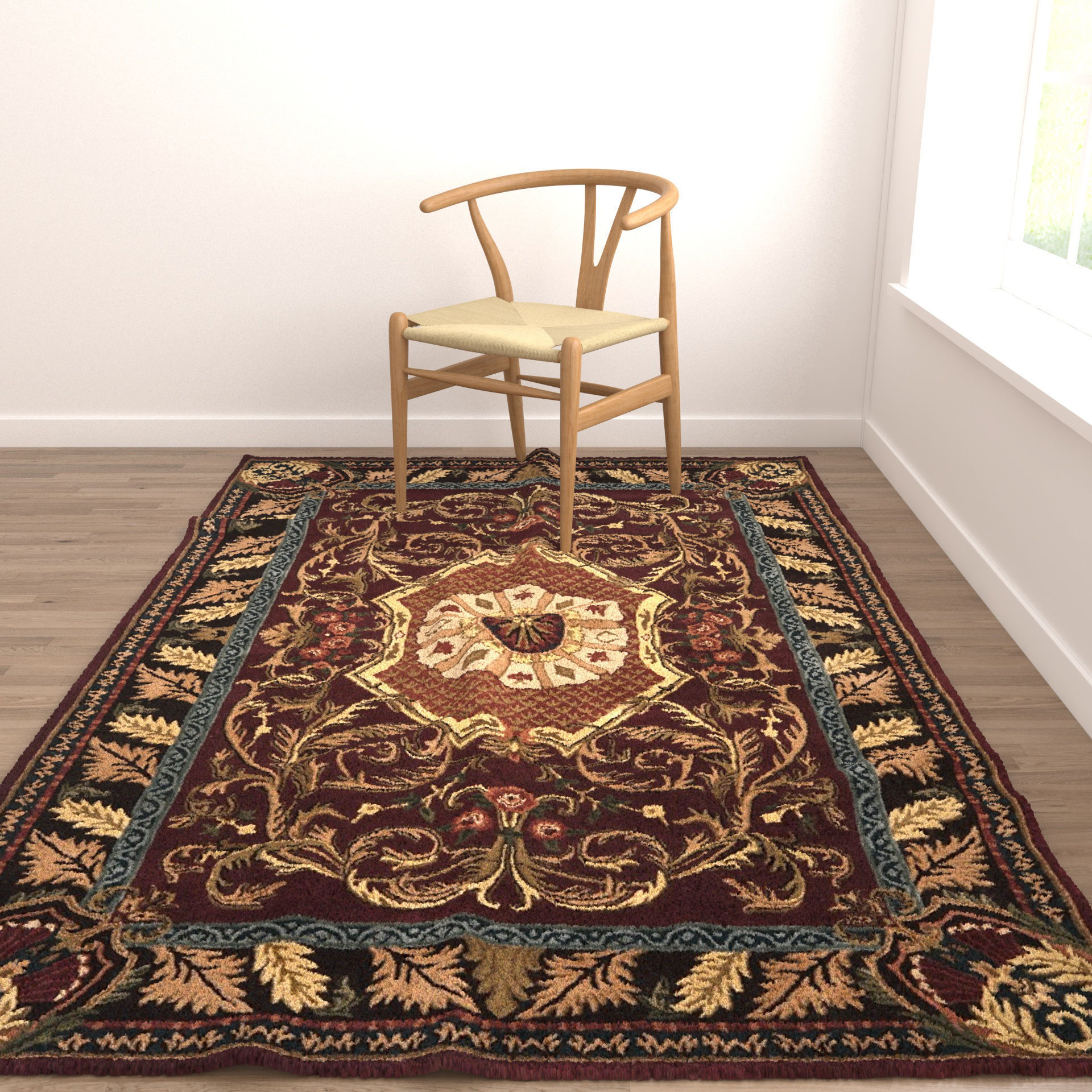 4 in 1 Rug Collection No 12 Low-poly 3D model_2