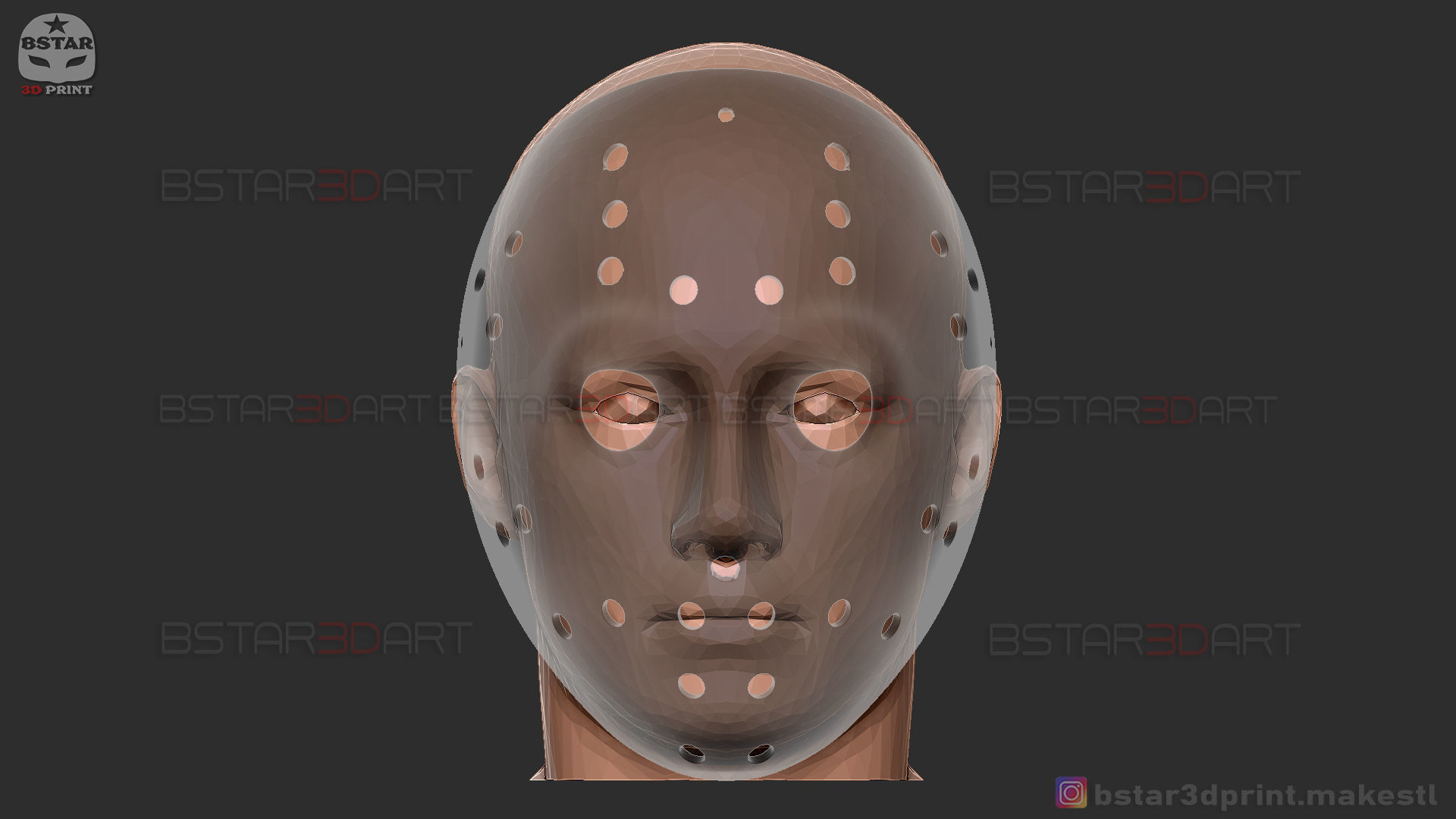 Jason Voorhees Original Mask - Friday 13th movie - Halloween Toy 3D print model_16