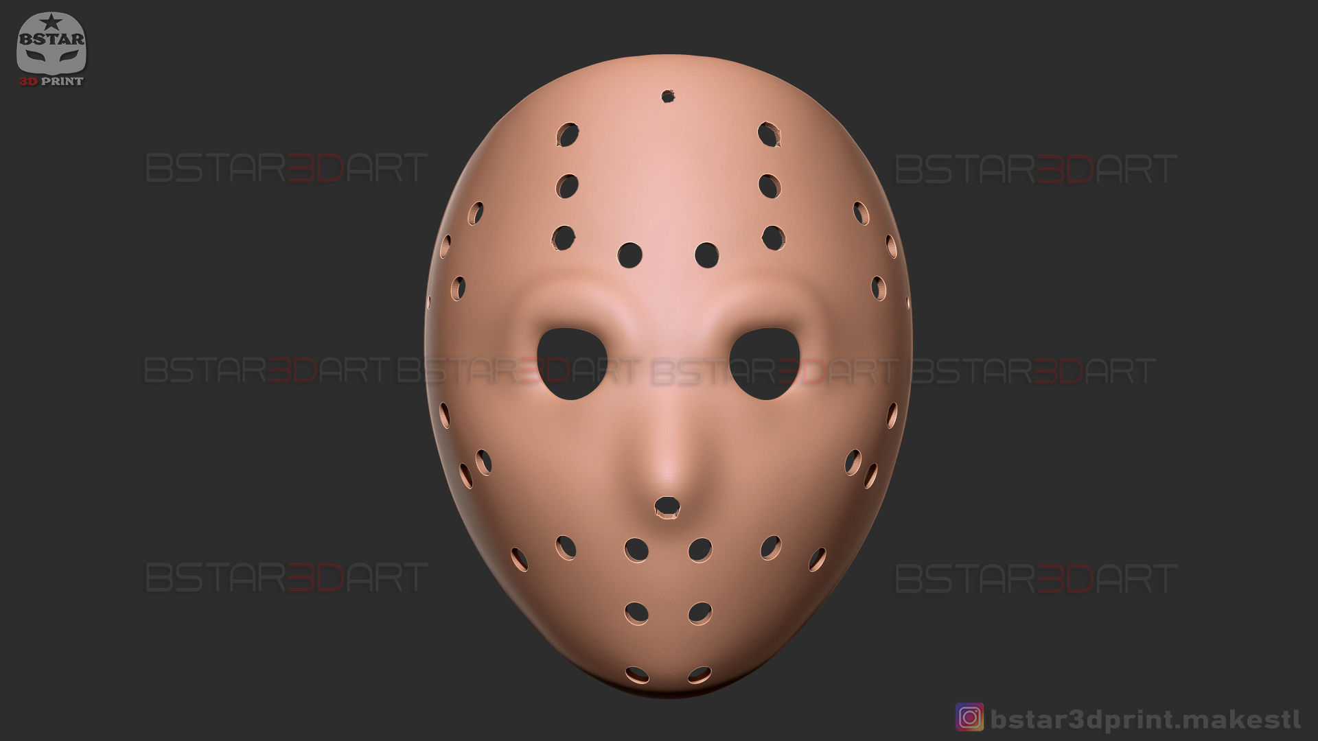 Jason Voorhees Original Mask - Friday 13th movie - Halloween Toy 3D print model_9
