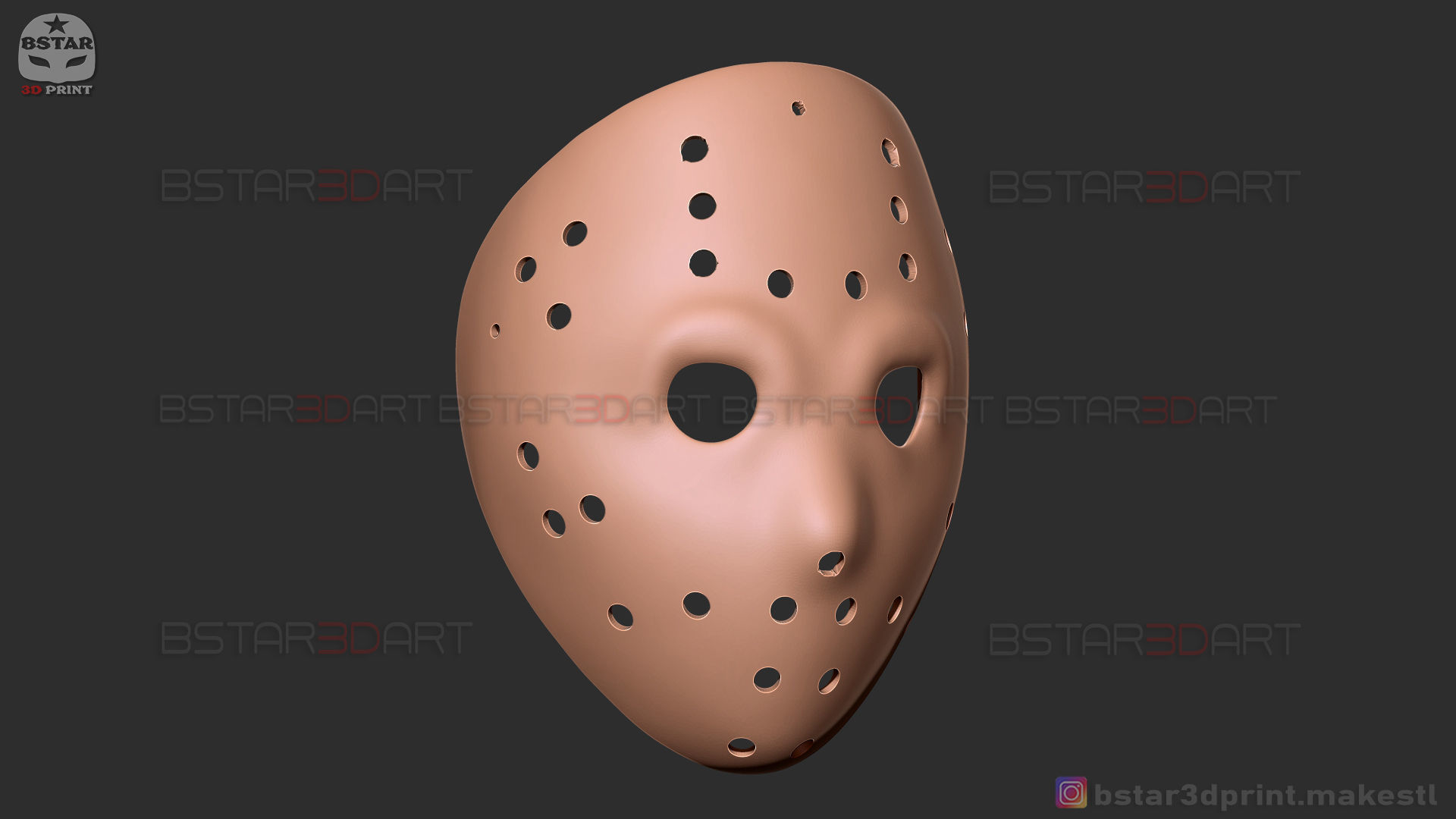 Jason Voorhees Original Mask - Friday 13th movie - Halloween Toy 3D print model_15