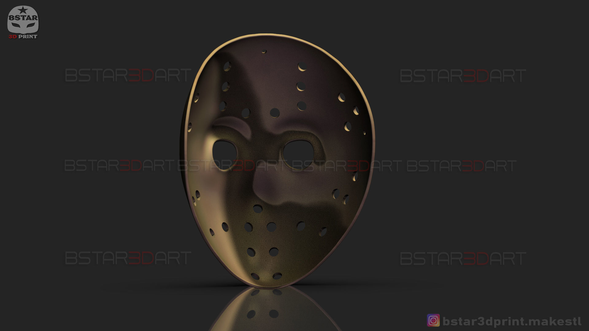 Jason Voorhees Original Mask - Friday 13th movie - Halloween Toy 3D print model_6