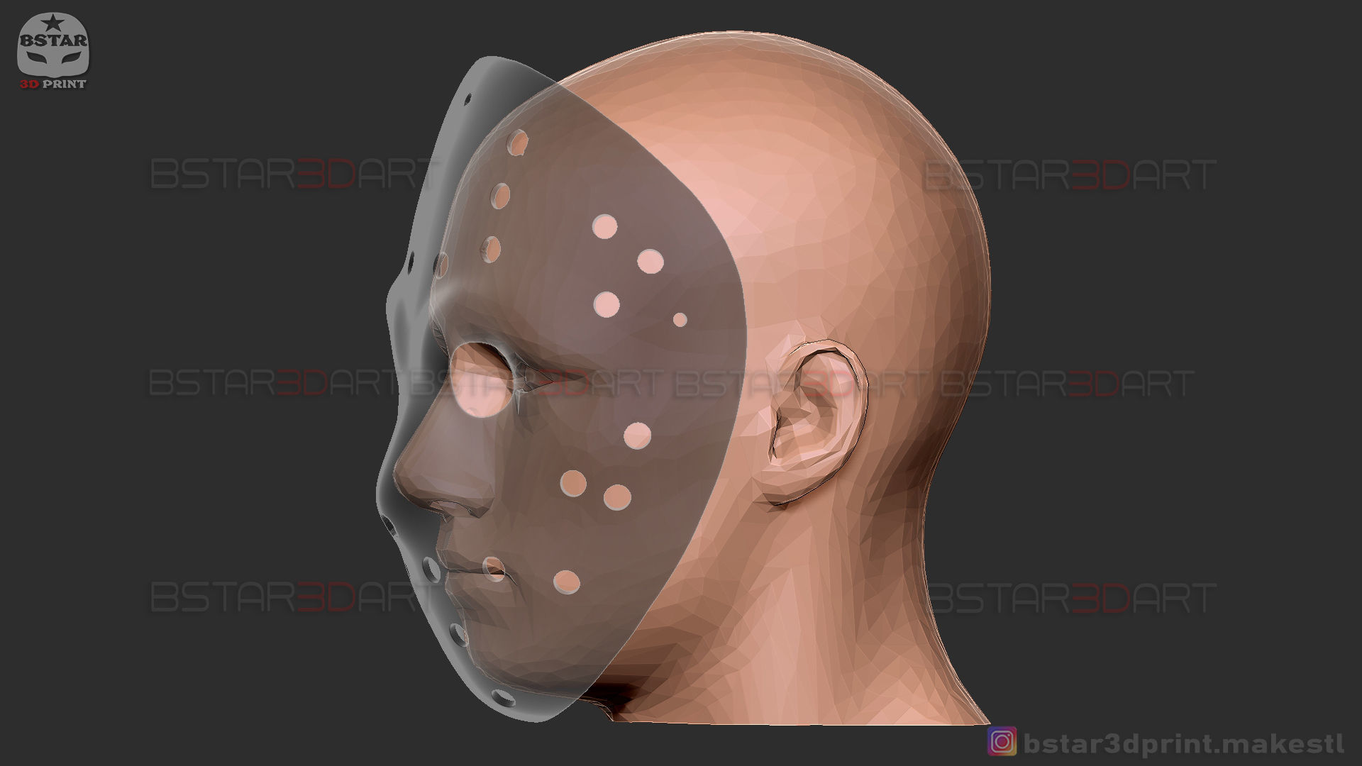 Jason Voorhees Original Mask - Friday 13th movie - Halloween Toy 3D print model_17