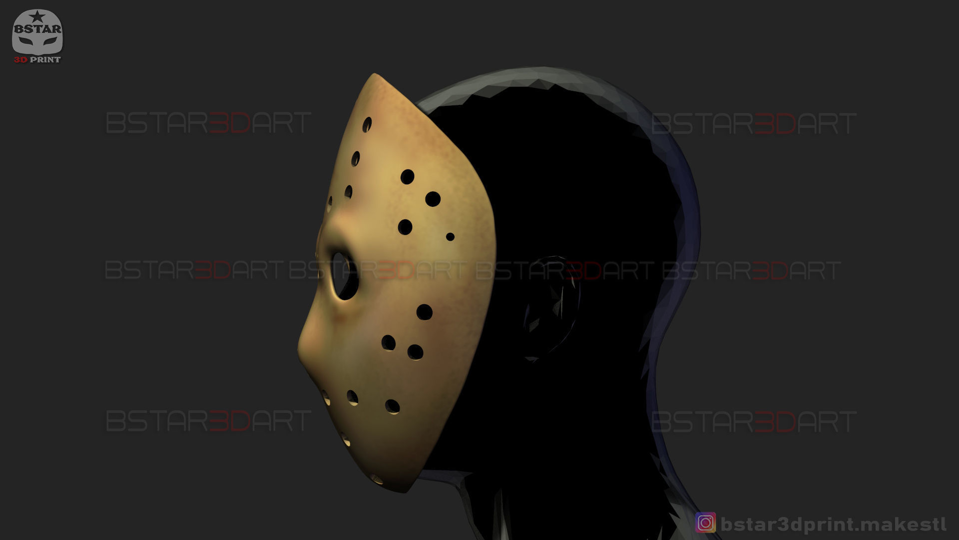 Jason Voorhees Original Mask - Friday 13th movie - Halloween Toy 3D print model_1