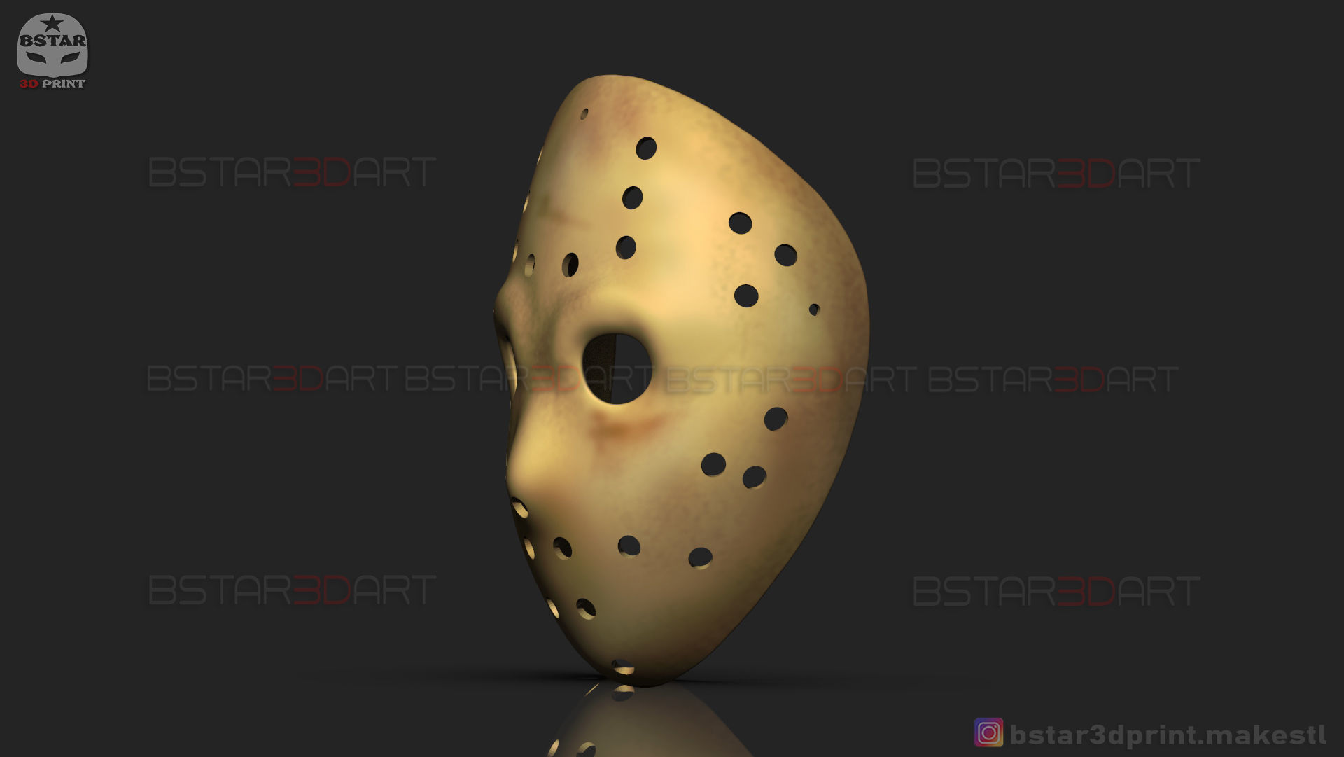 Jason Voorhees Original Mask - Friday 13th movie - Halloween Toy 3D print model_5