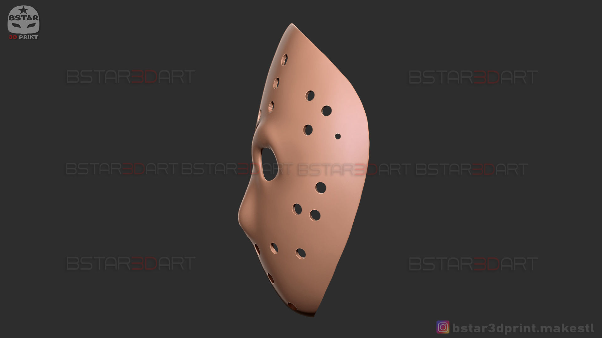 Jason Voorhees Original Mask - Friday 13th movie - Halloween Toy 3D print model_11
