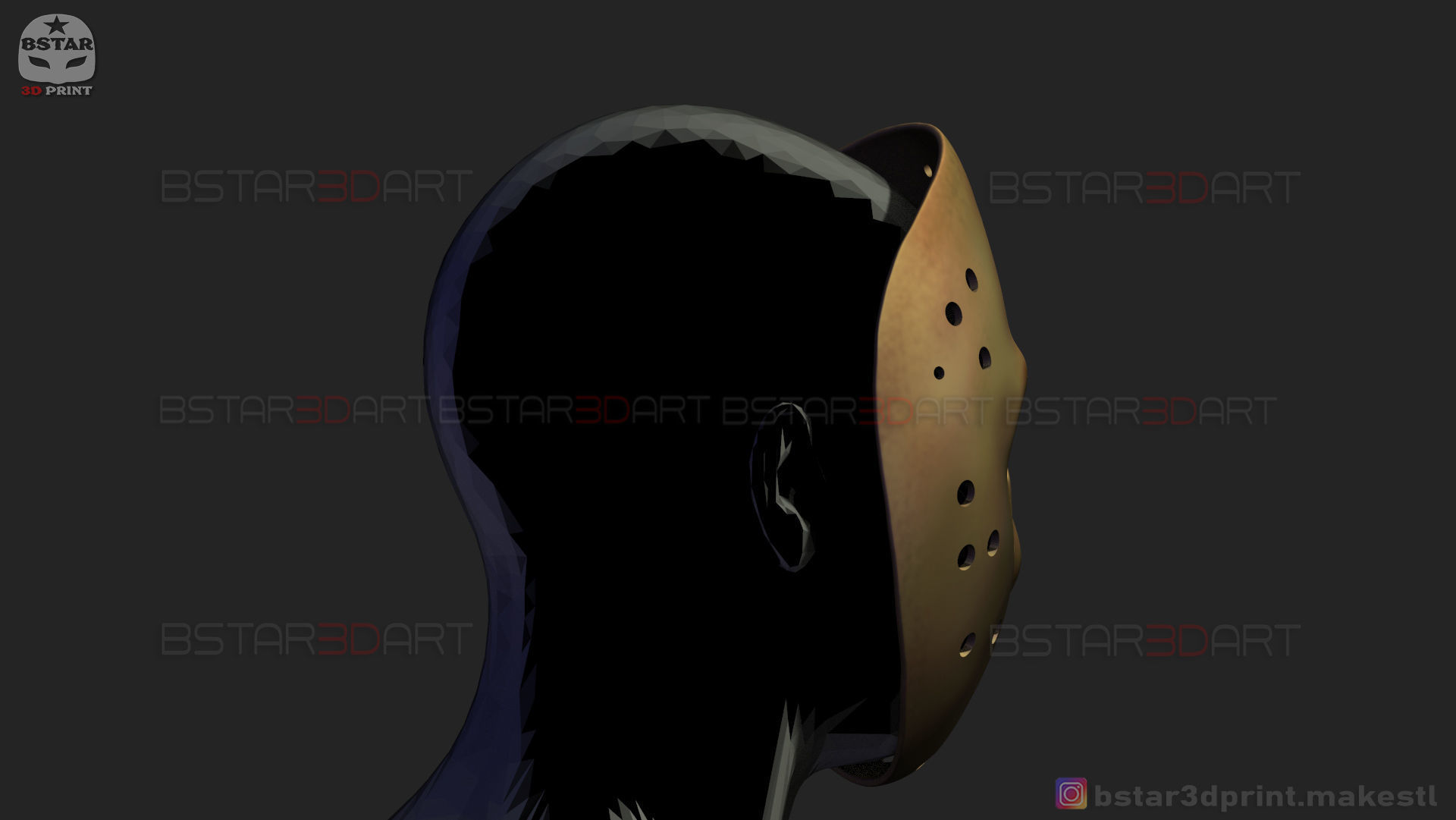 Jason Voorhees Original Mask - Friday 13th movie - Halloween Toy 3D print model_2