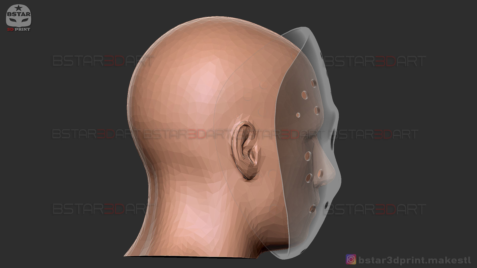 Jason Voorhees Original Mask - Friday 13th movie - Halloween Toy 3D print model_18