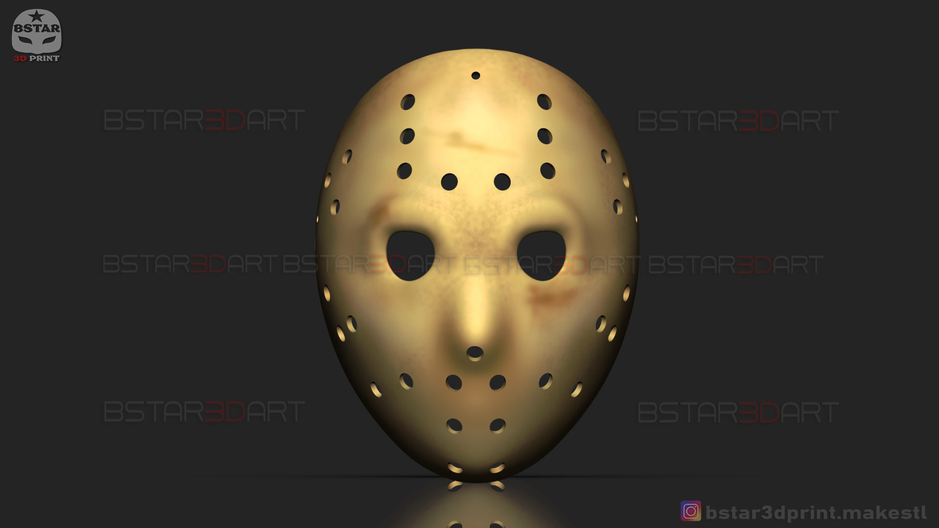Jason Voorhees Original Mask - Friday 13th movie - Halloween Toy 3D print model_4
