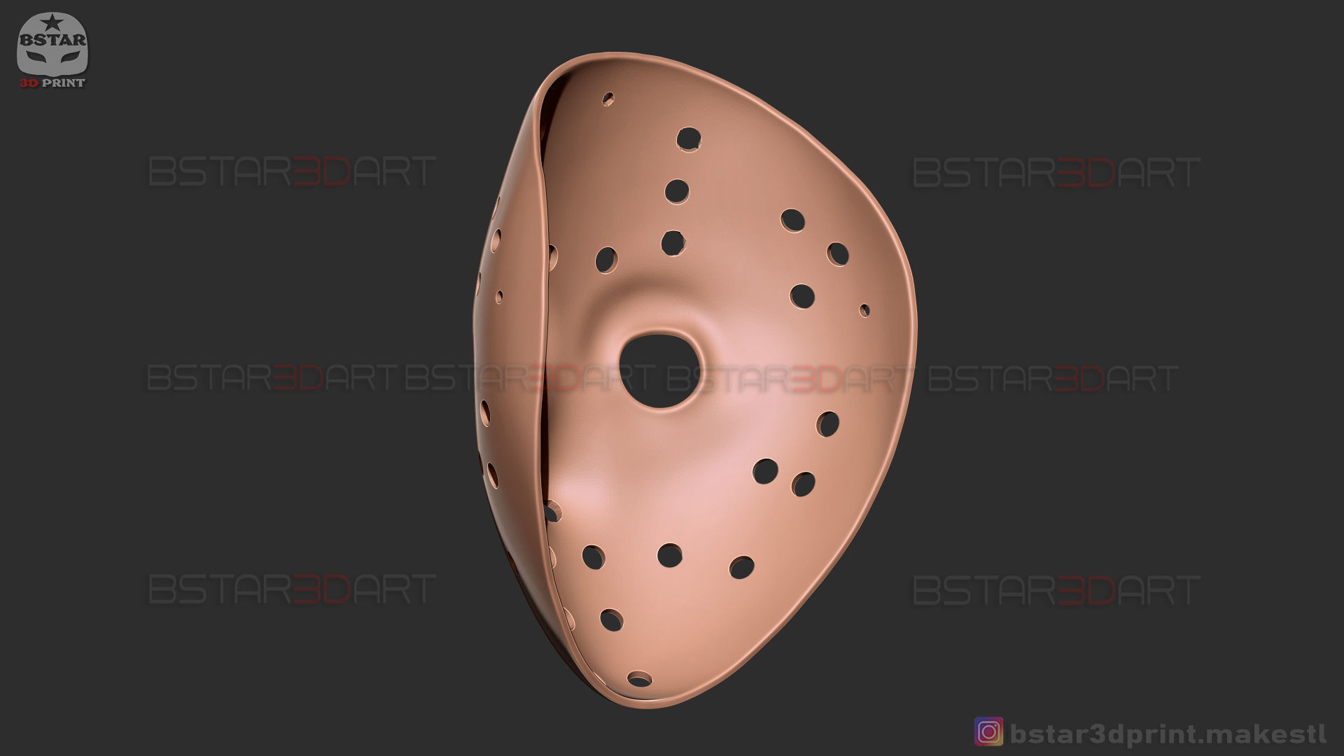 Jason Voorhees Original Mask - Friday 13th movie - Halloween Toy 3D print model_12