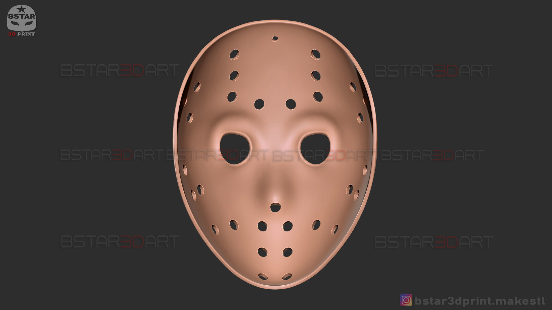Jason Voorhees Original Mask - Friday 13th movie - Halloween Toy 3D print model_13