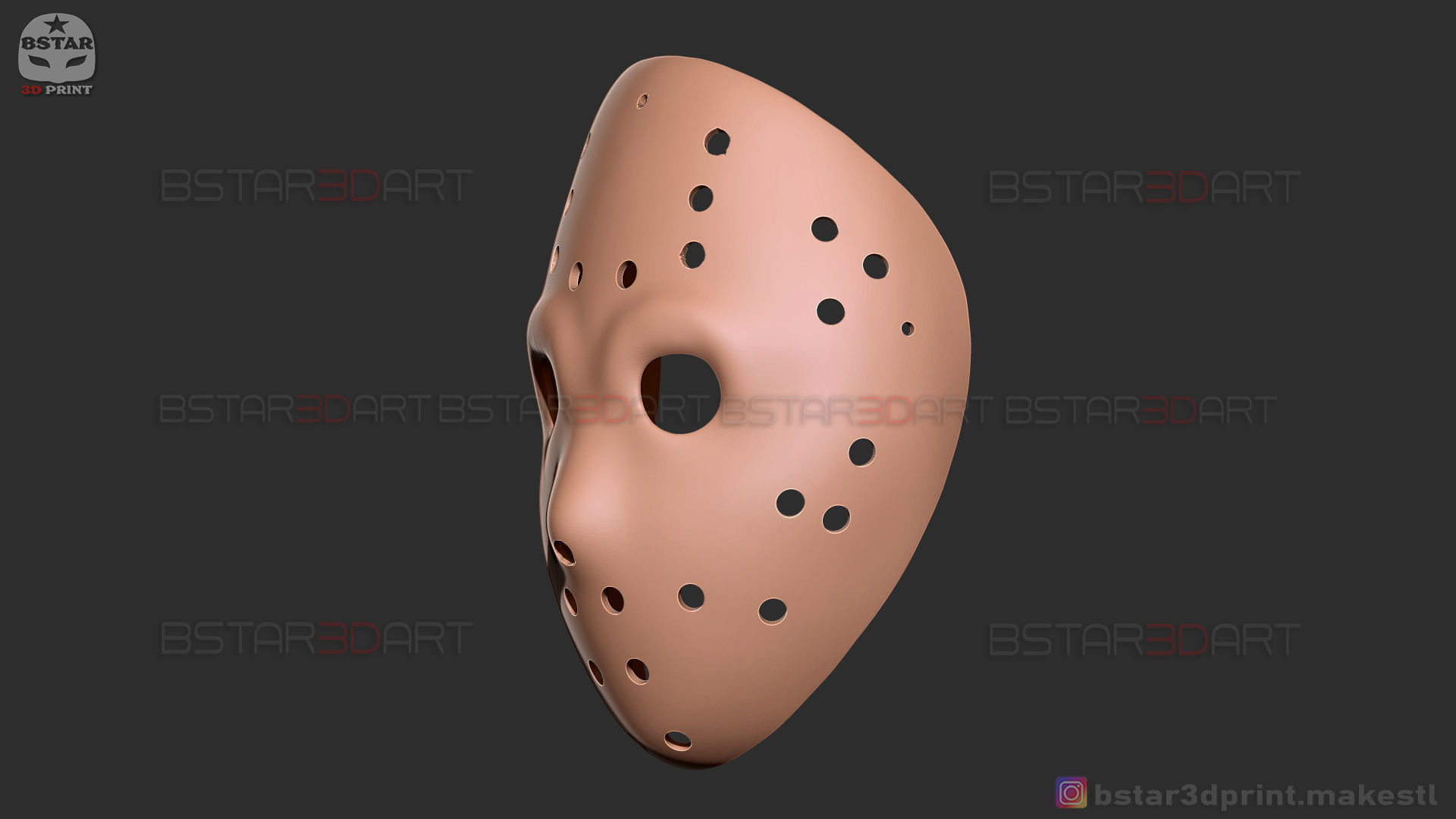 Jason Voorhees Original Mask - Friday 13th movie - Halloween Toy 3D print model_10