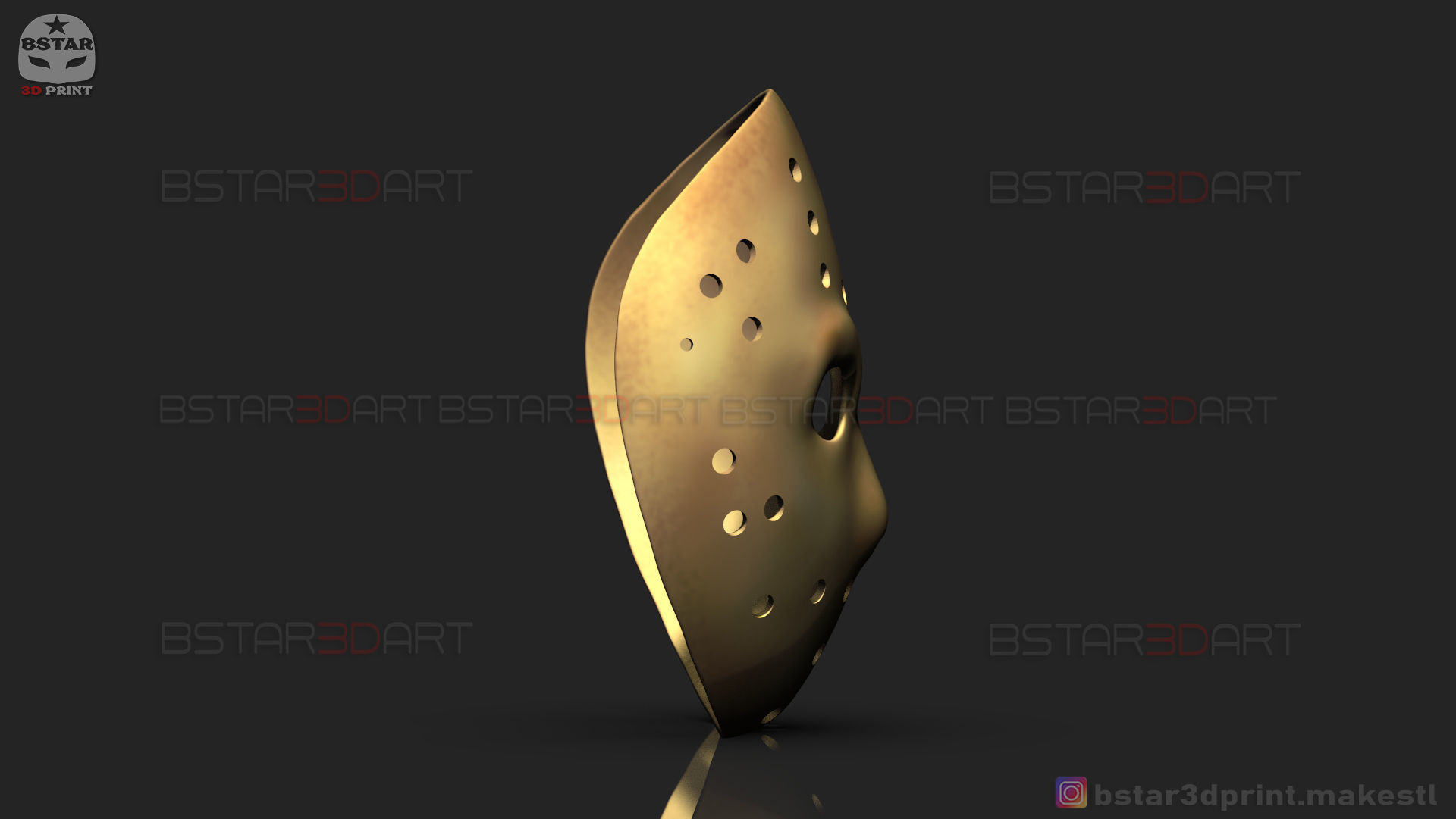 Jason Voorhees Original Mask - Friday 13th movie - Halloween Toy 3D print model_7