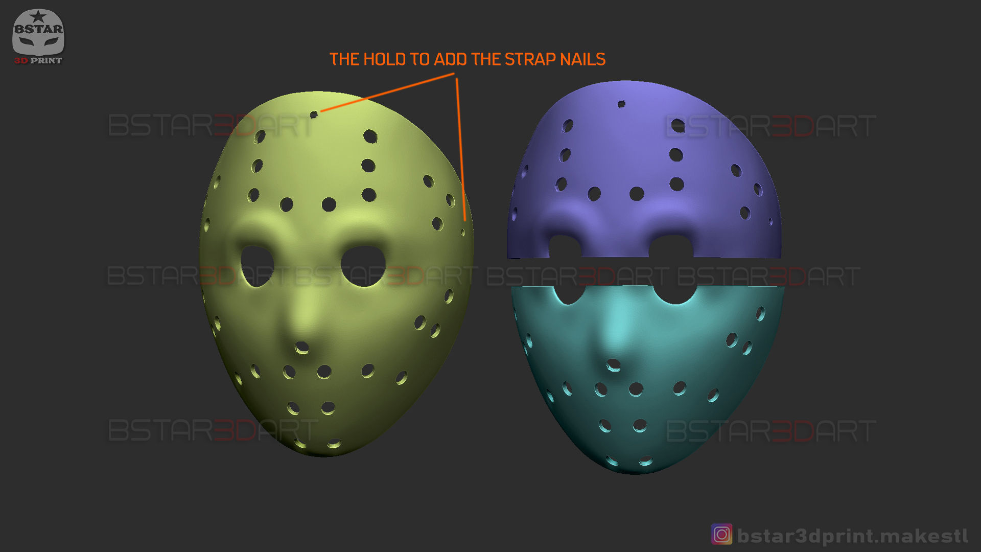 Jason Voorhees Original Mask - Friday 13th movie - Halloween Toy 3D print model_19