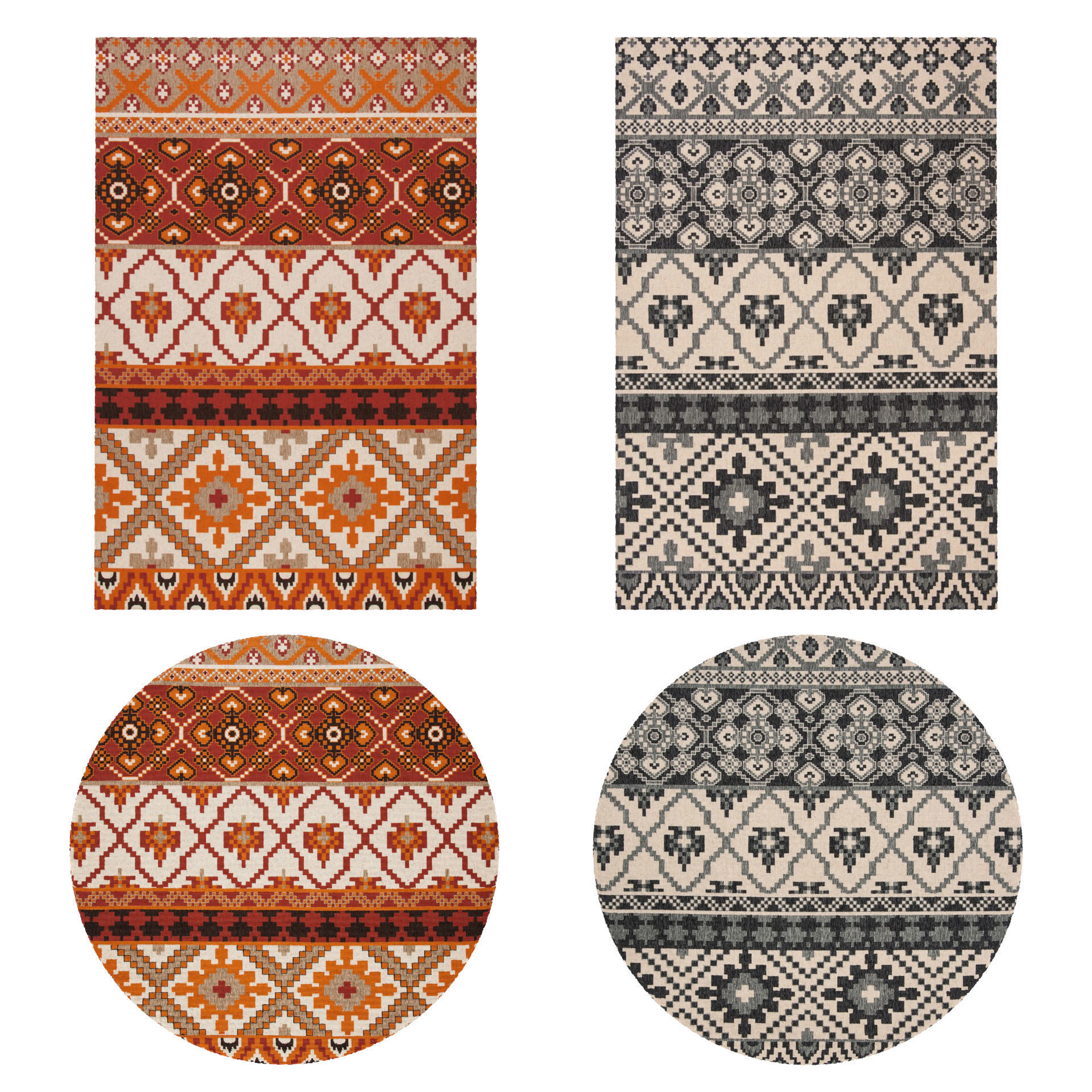 25 in 1 Rug Collection No 13 Low-poly 3D model_5