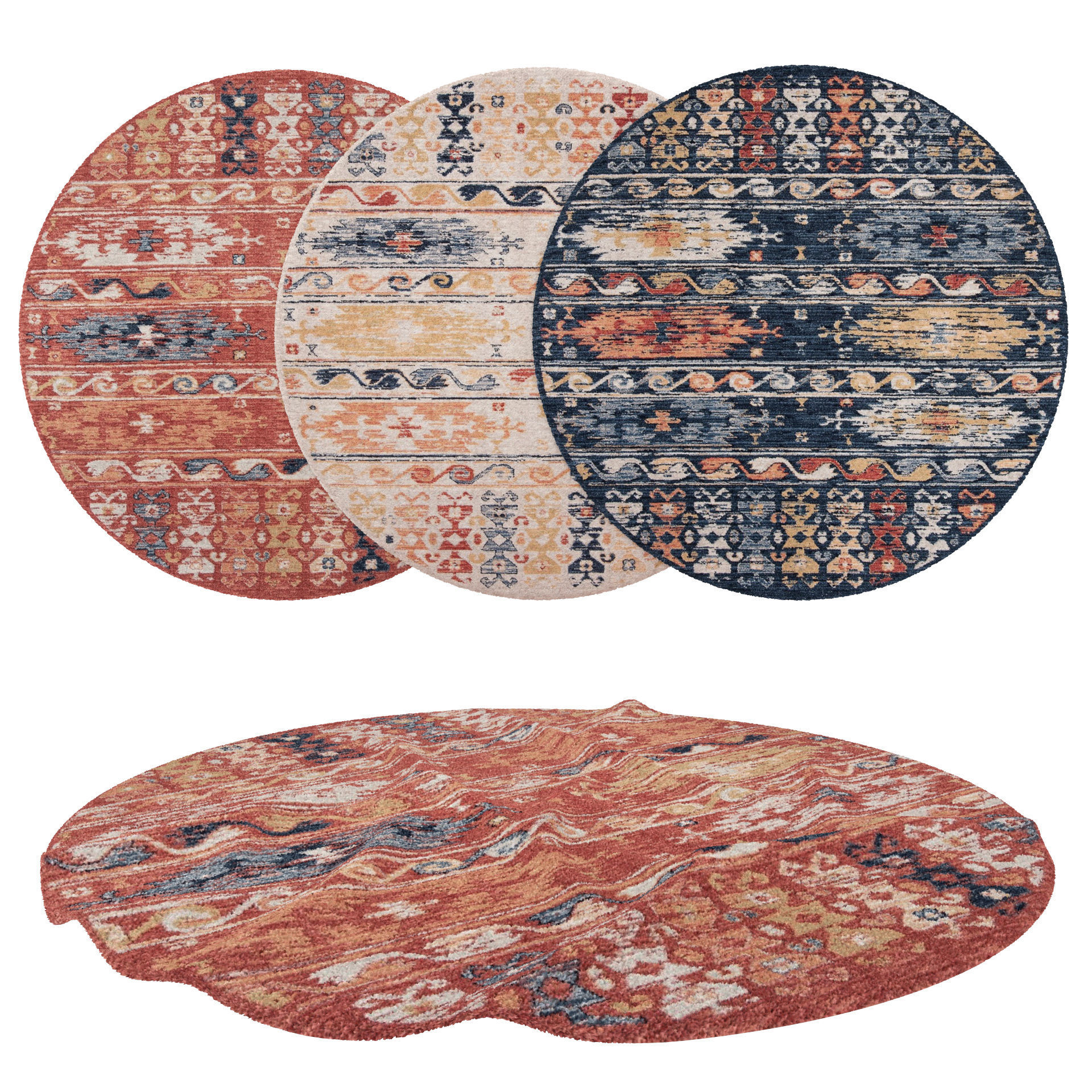 25 in 1 Rug Collection No 13 Low-poly 3D model_11