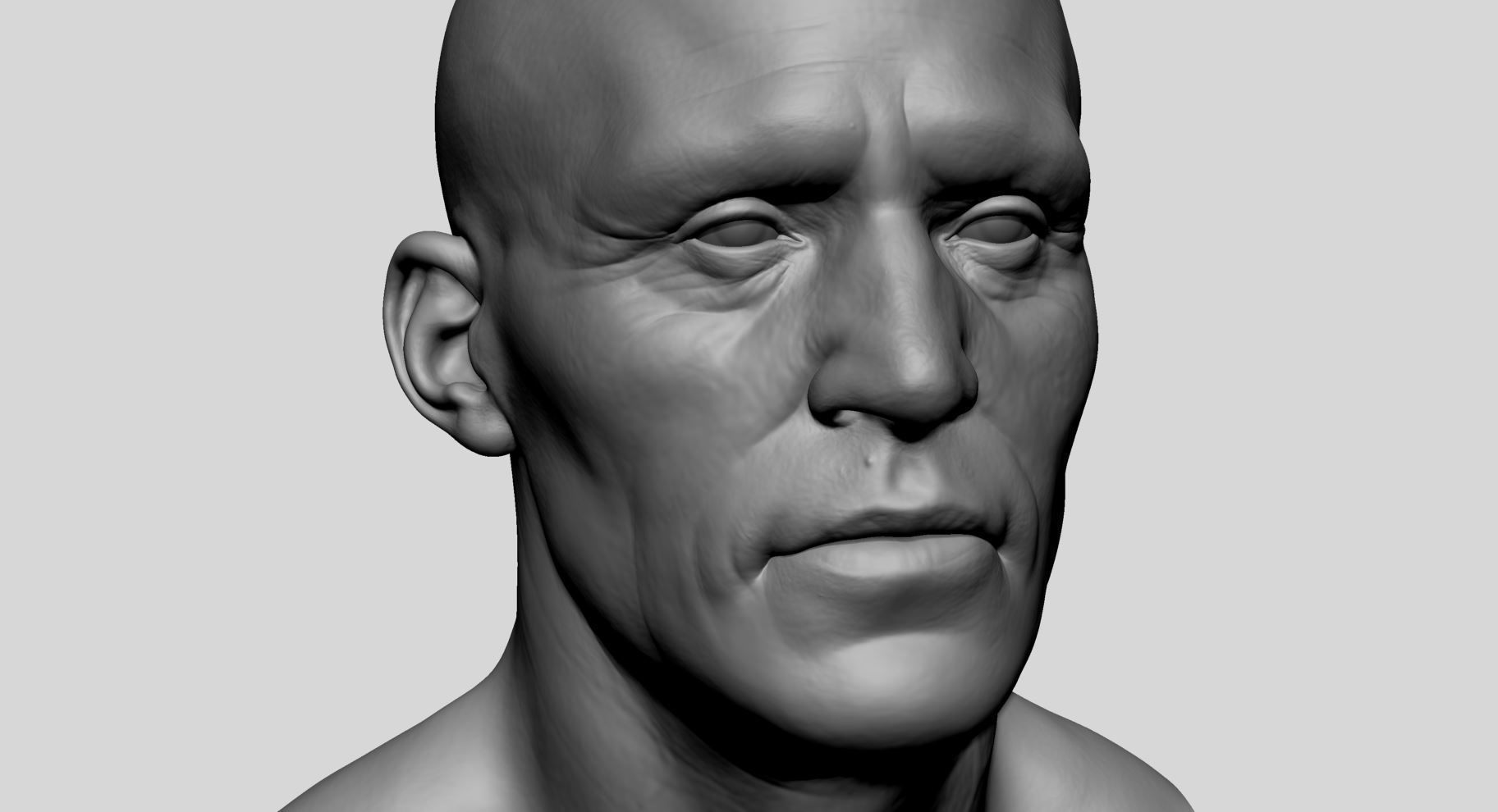 Male Head v6 3D model_10