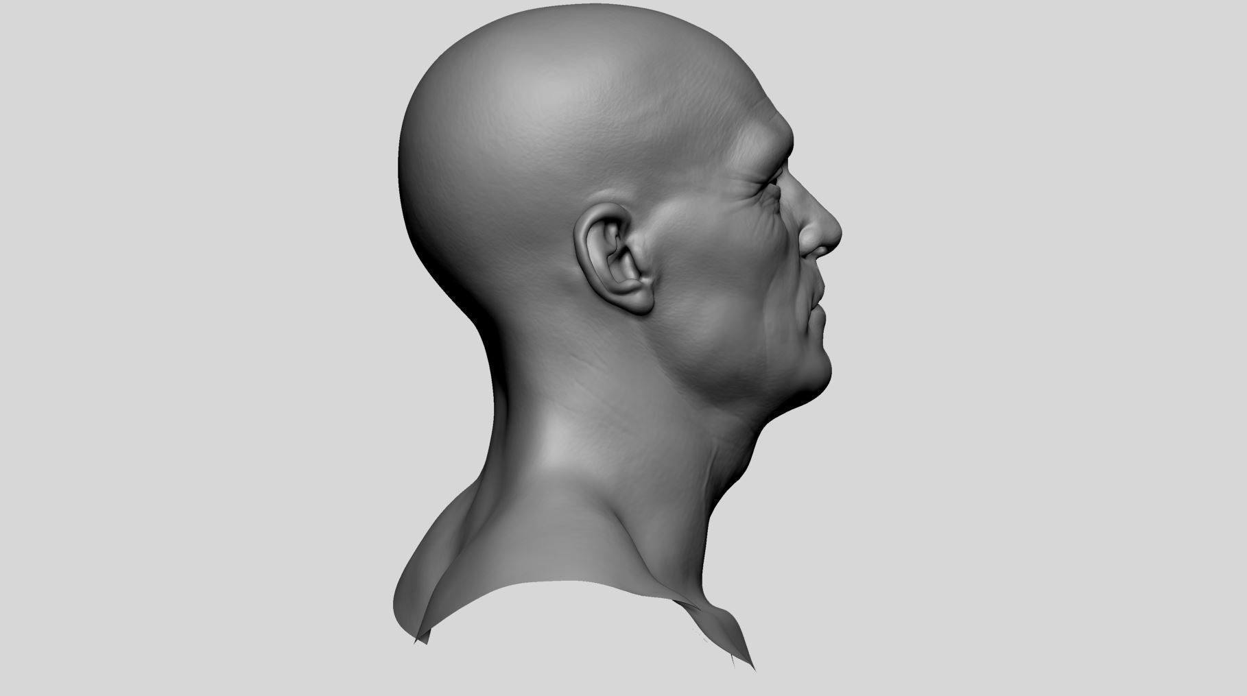 Male Head v6 3D model_4