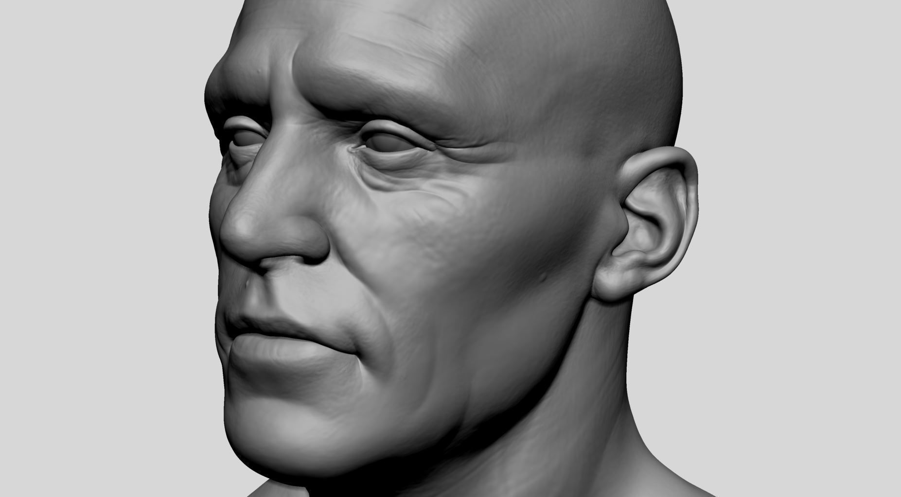 Male Head v6 3D model_11