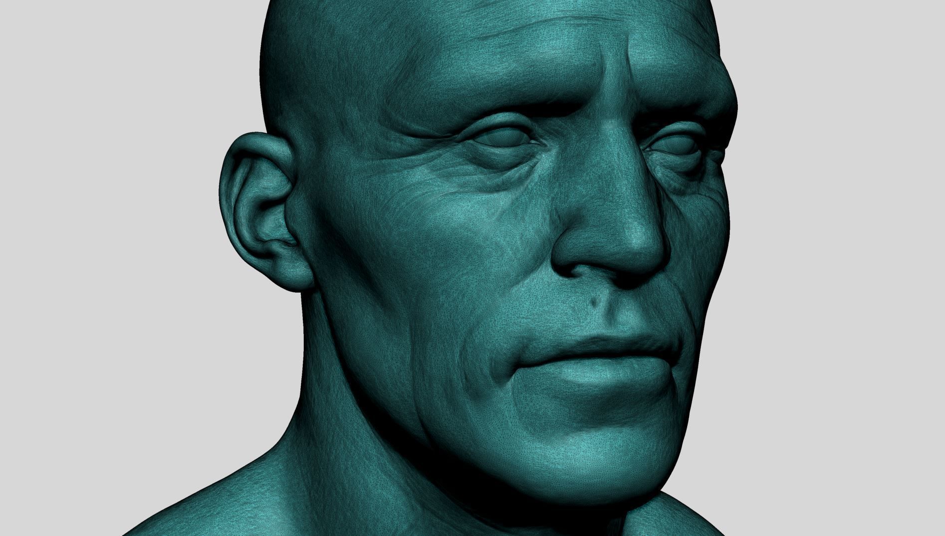 Male Head v6 3D model_16