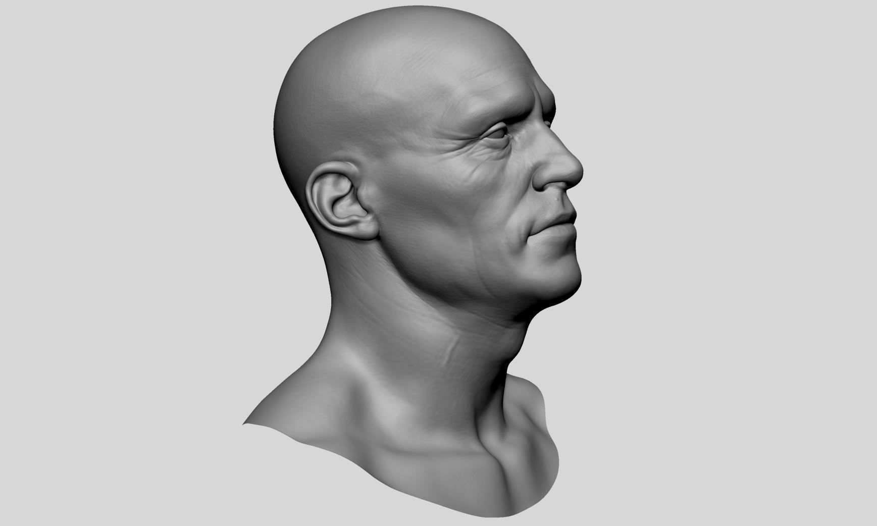 Male Head v6 3D model_3