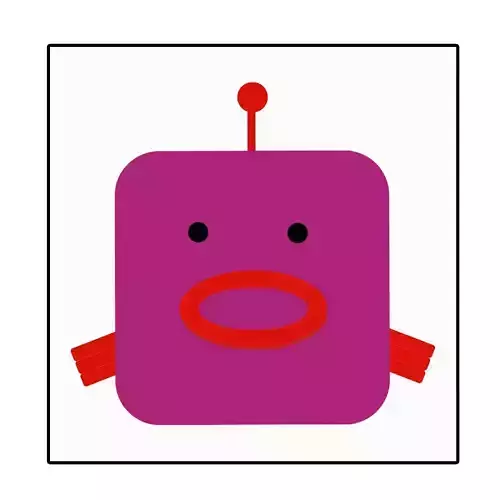 Fish 3D Model robot sticker