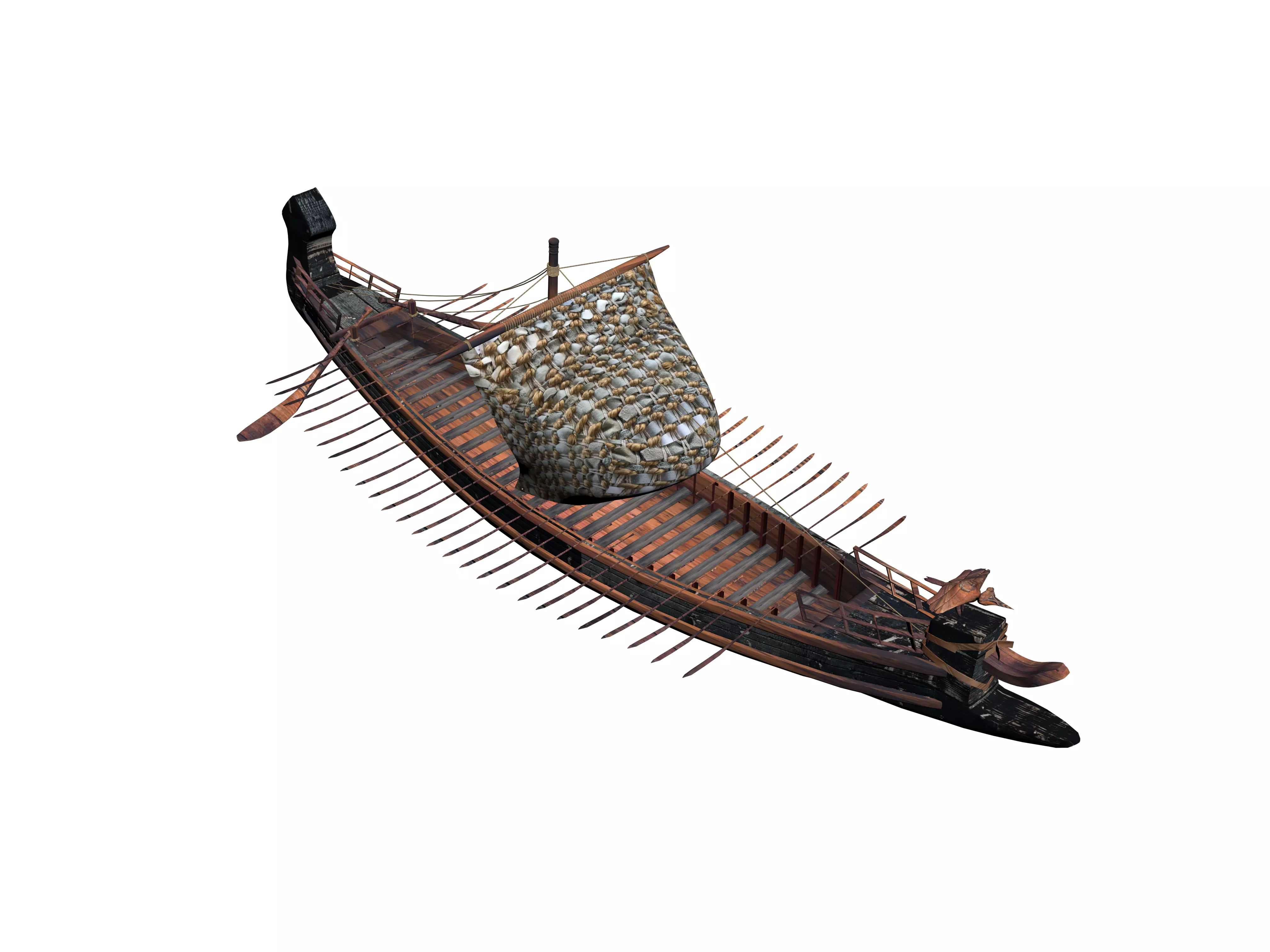 Roman Trireme battle ship 3D model highpoly 3D model