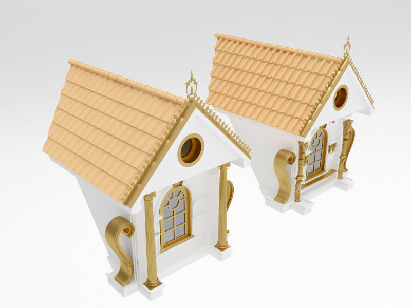 Hipped Roof  3D model_3