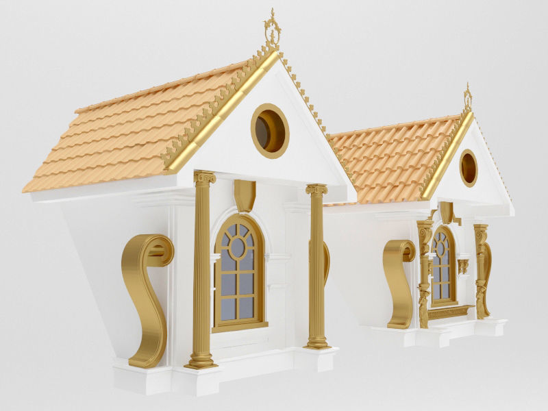 Hipped Roof  3D model_2