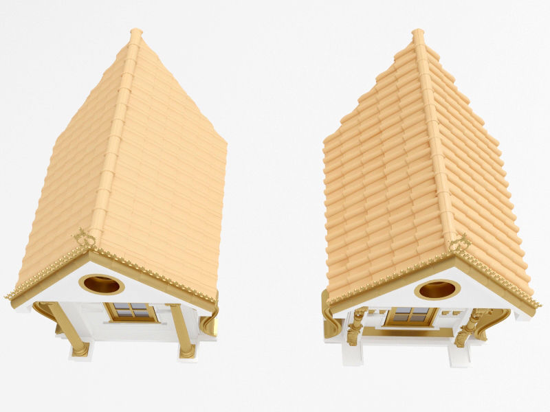 Hipped Roof  3D model_4