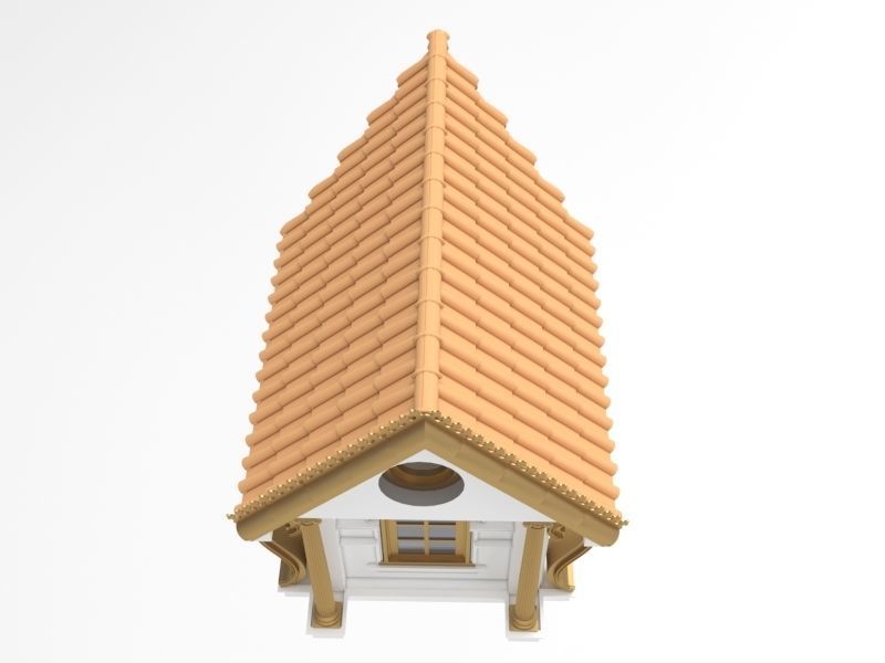 Hipped Roof  3D model_5
